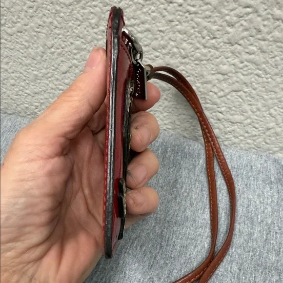 Rare Vintage Coach Red Patent Lanyard with Monkey Design - Picture 6 of 10